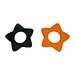five-pointed star ring teether natural rubber